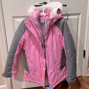 Girls 14-16 ZeroXposur 3-in-1 Heavyweight
Systems roses Jacket.